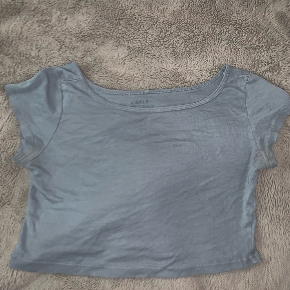 brandy melville pale green ashlyn top